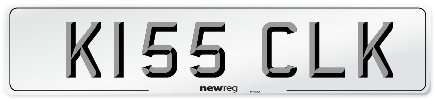 K155 CLK Number Plate from New Reg